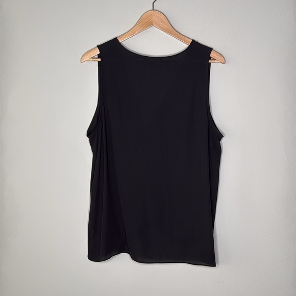Chelsea 28 Nordstrom Sleeveless V-Neck Wrap Top Blouse in Black Size XXL - Picture 4 of 6